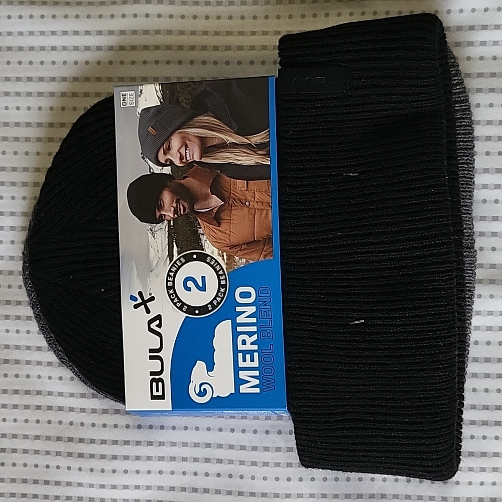 NWT BULA MERINO WOOL BLEND BEANIE 2 PACK